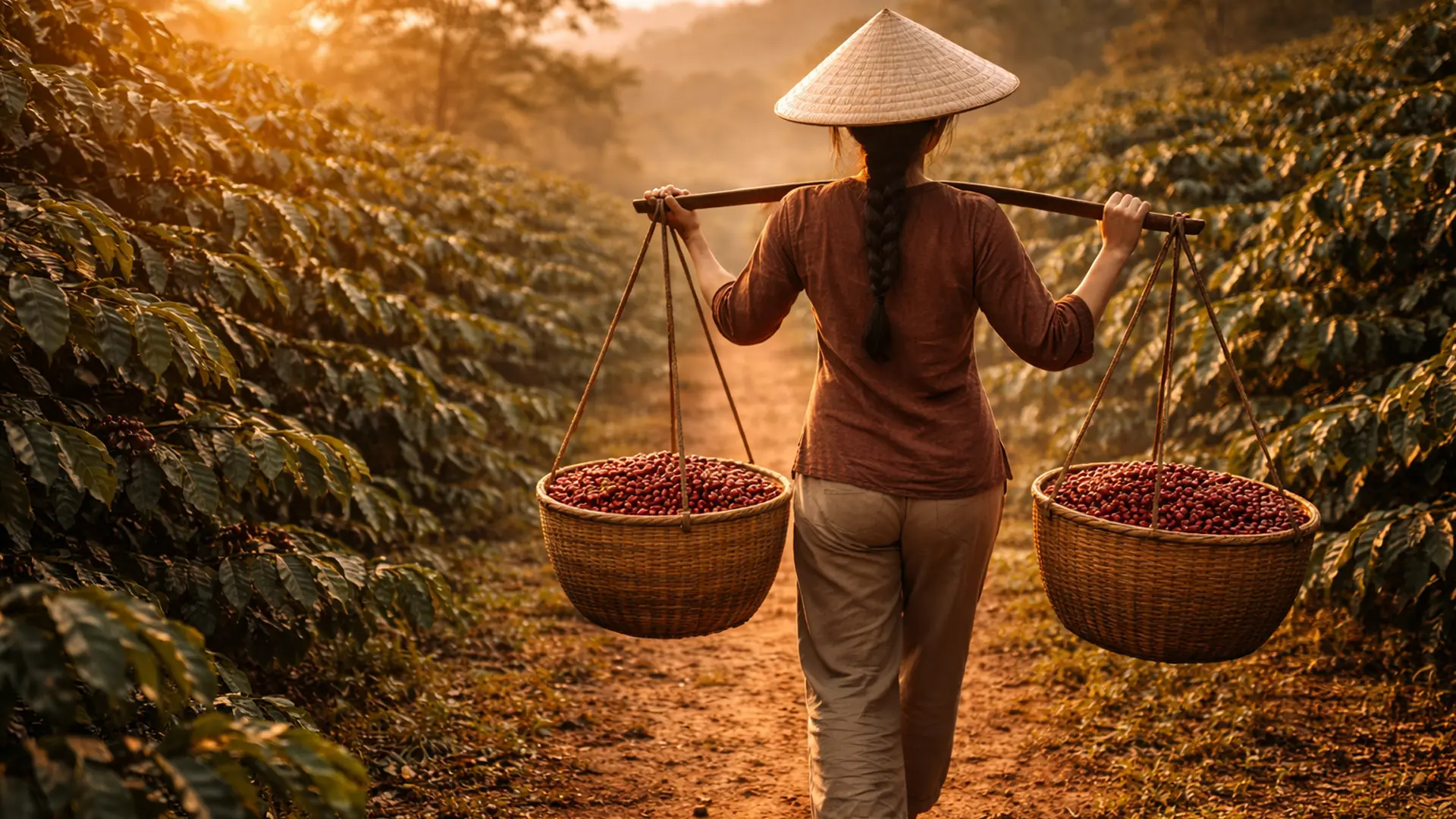 Cà phê được sản xuất tại Việt Nam.