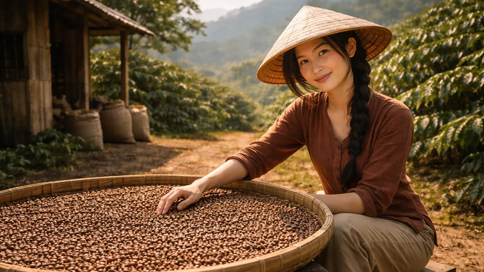 Cà phê được sản xuất tại Việt Nam.