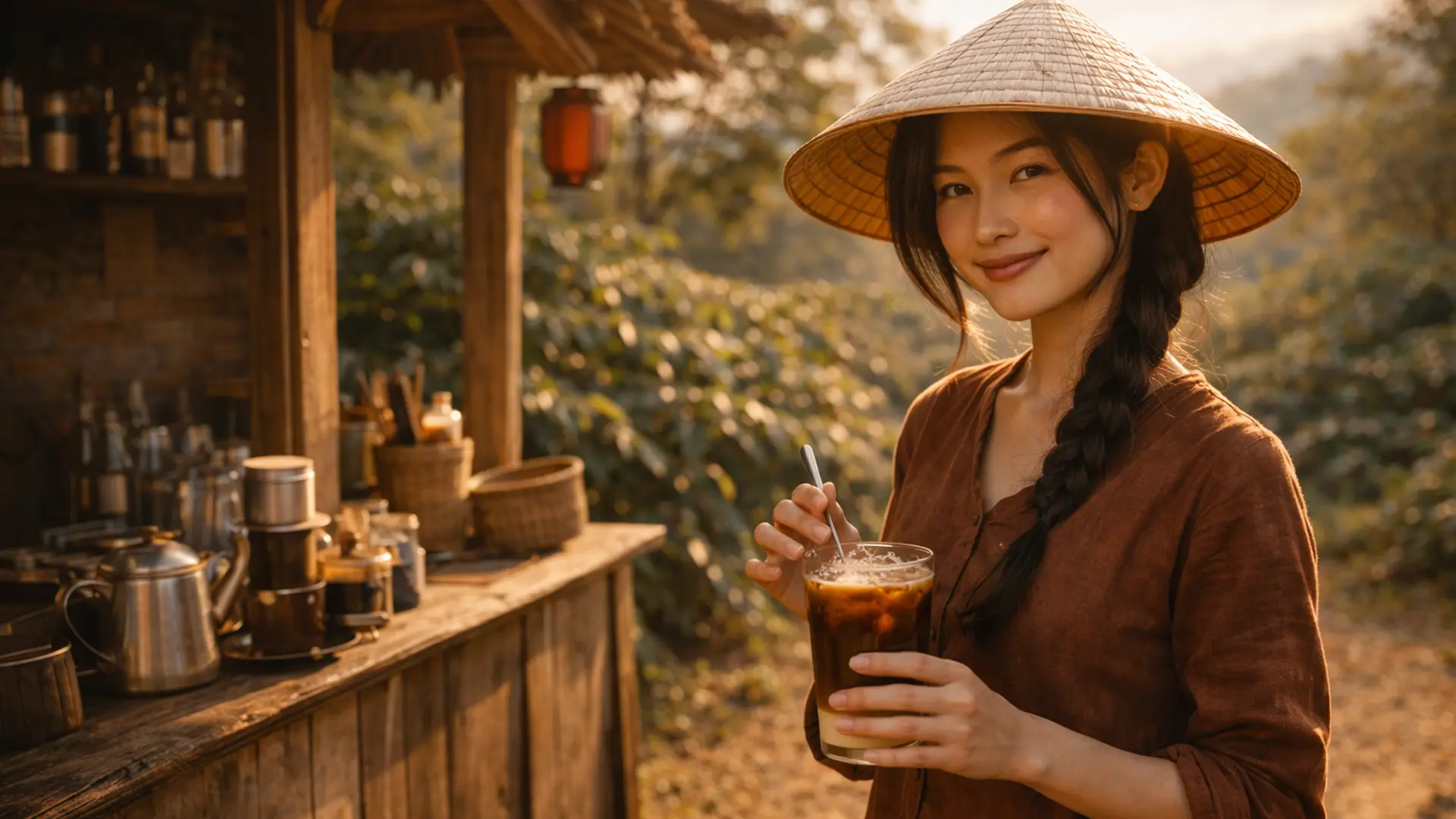 Cà phê được sản xuất tại Việt Nam.