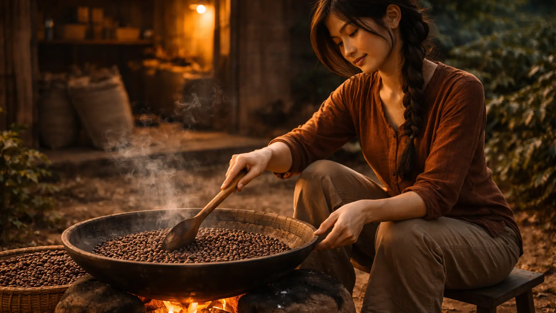 Cà phê được sản xuất tại Việt Nam.