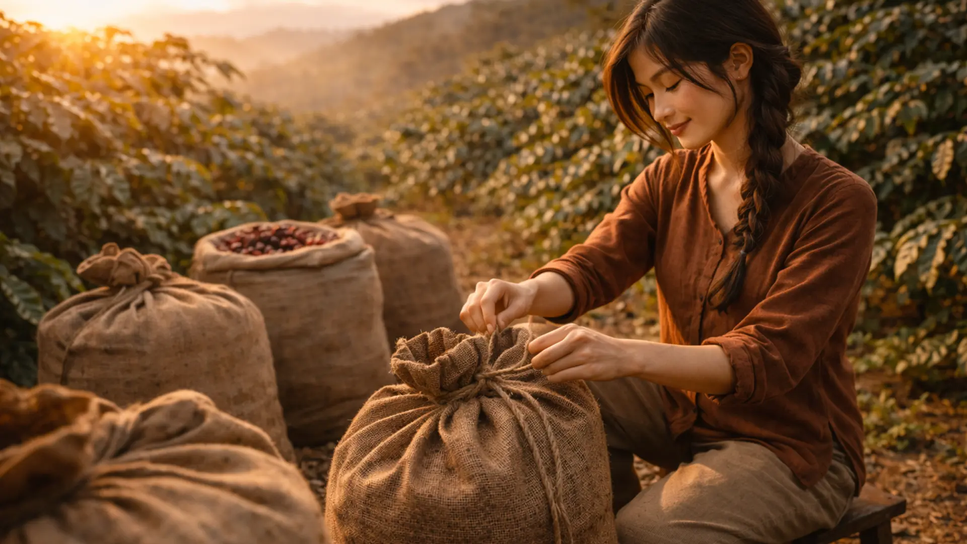 Cà phê được sản xuất tại Việt Nam.