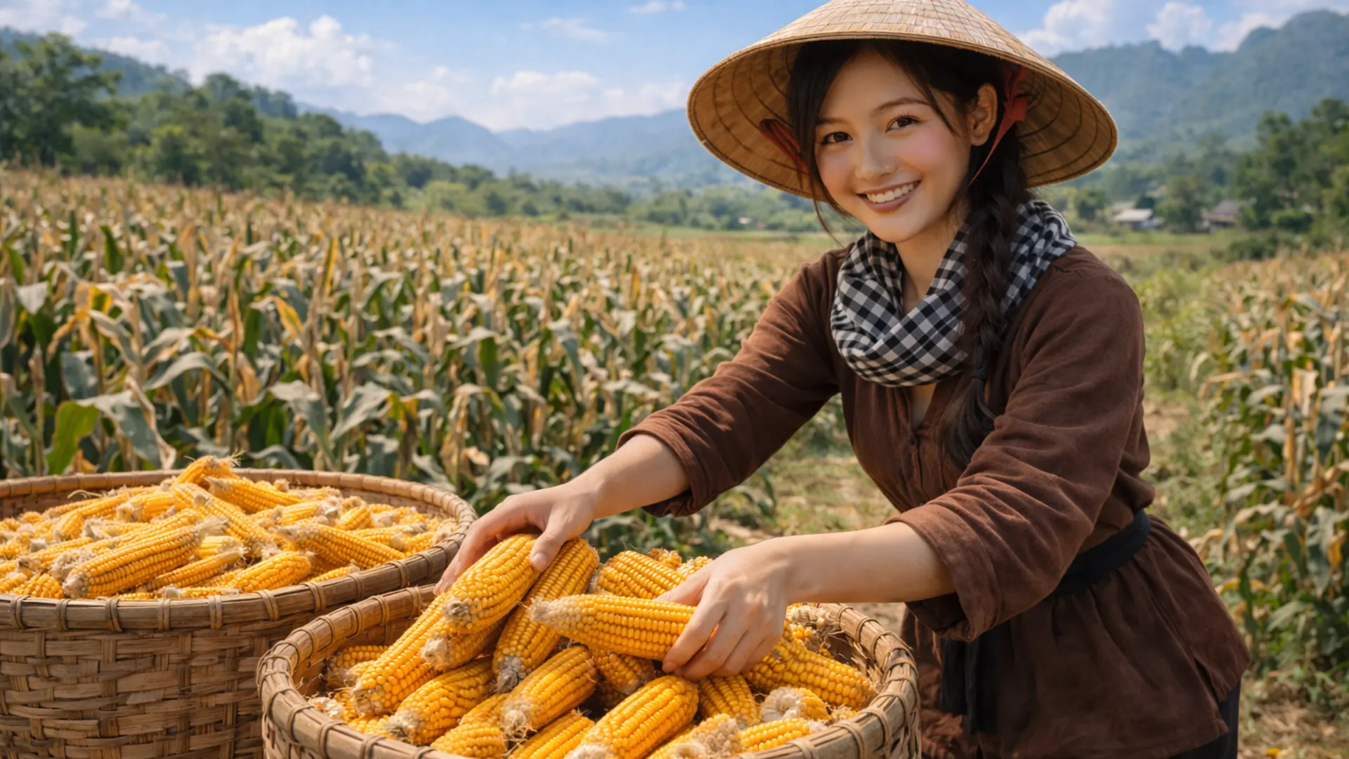 Sản phẩm ngô bảo quản tại kho.