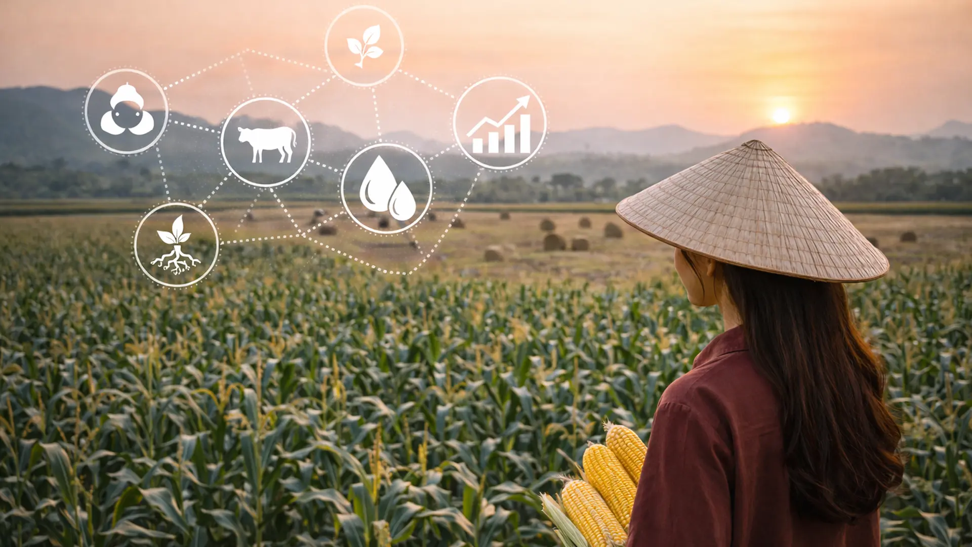 Ngô tham gia trực tiếp và gián tiếp vào an ninh lương thực.